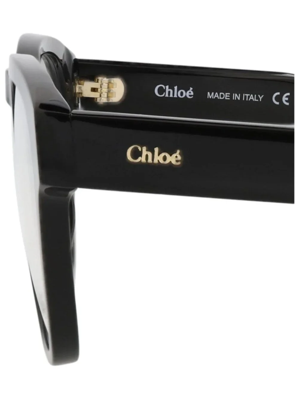 New Chloé Women's Eyeglasses Square Rectangle Recycled Acetate Frame Black Black